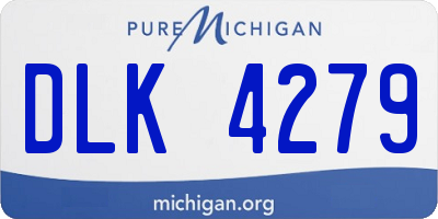 MI license plate DLK4279