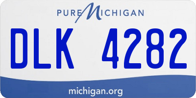 MI license plate DLK4282