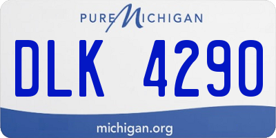 MI license plate DLK4290