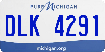 MI license plate DLK4291