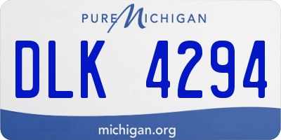 MI license plate DLK4294