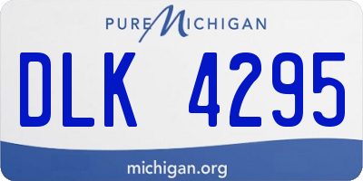 MI license plate DLK4295