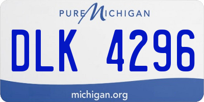 MI license plate DLK4296