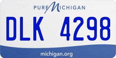 MI license plate DLK4298