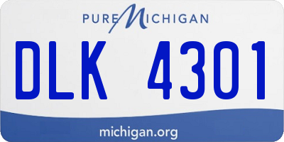 MI license plate DLK4301