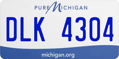 MI license plate DLK4304
