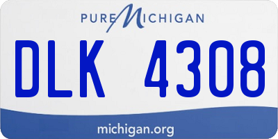 MI license plate DLK4308