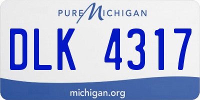 MI license plate DLK4317