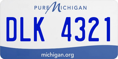 MI license plate DLK4321