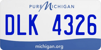 MI license plate DLK4326