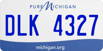 MI license plate DLK4327