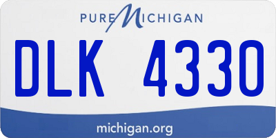 MI license plate DLK4330