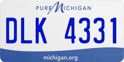 MI license plate DLK4331