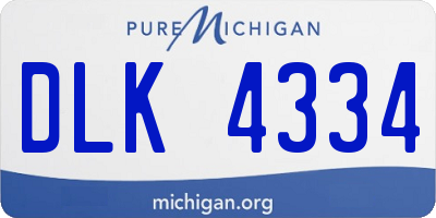 MI license plate DLK4334