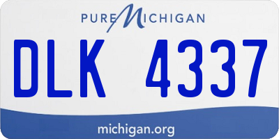 MI license plate DLK4337
