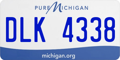 MI license plate DLK4338
