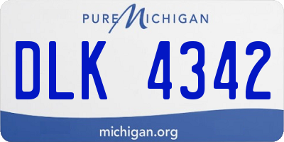 MI license plate DLK4342