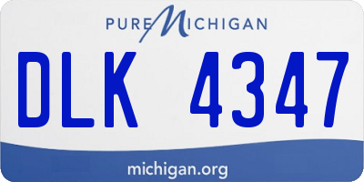 MI license plate DLK4347