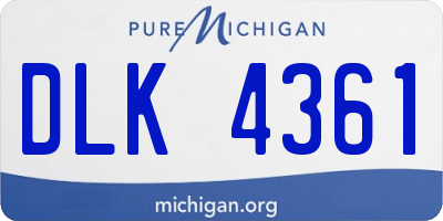 MI license plate DLK4361