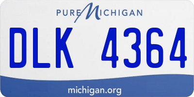 MI license plate DLK4364