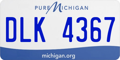 MI license plate DLK4367