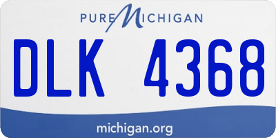 MI license plate DLK4368