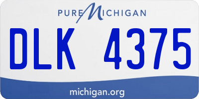 MI license plate DLK4375