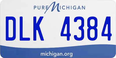 MI license plate DLK4384