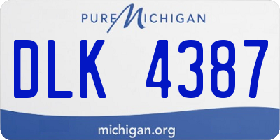 MI license plate DLK4387