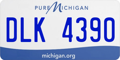 MI license plate DLK4390