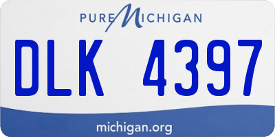 MI license plate DLK4397