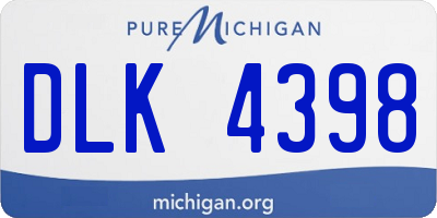 MI license plate DLK4398