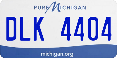 MI license plate DLK4404