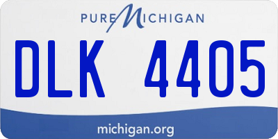 MI license plate DLK4405