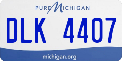 MI license plate DLK4407