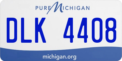 MI license plate DLK4408