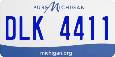 MI license plate DLK4411