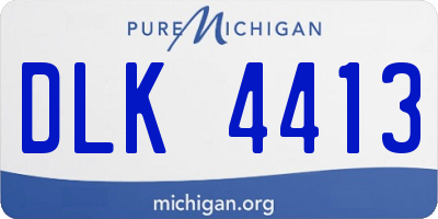MI license plate DLK4413