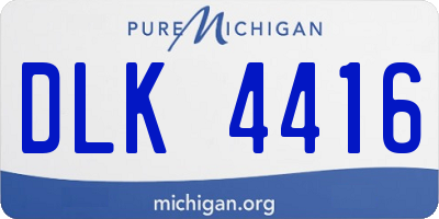 MI license plate DLK4416