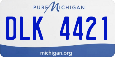 MI license plate DLK4421