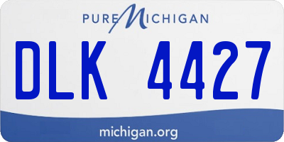 MI license plate DLK4427