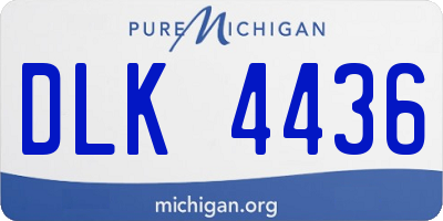 MI license plate DLK4436
