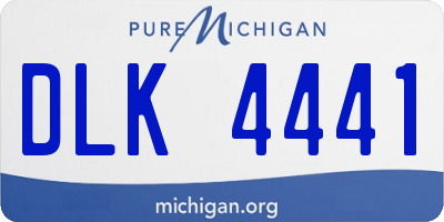 MI license plate DLK4441