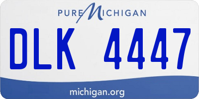 MI license plate DLK4447