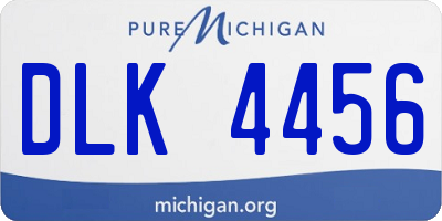 MI license plate DLK4456