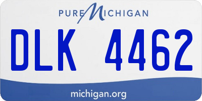 MI license plate DLK4462
