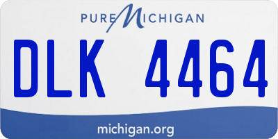 MI license plate DLK4464