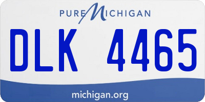 MI license plate DLK4465