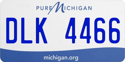 MI license plate DLK4466