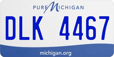 MI license plate DLK4467